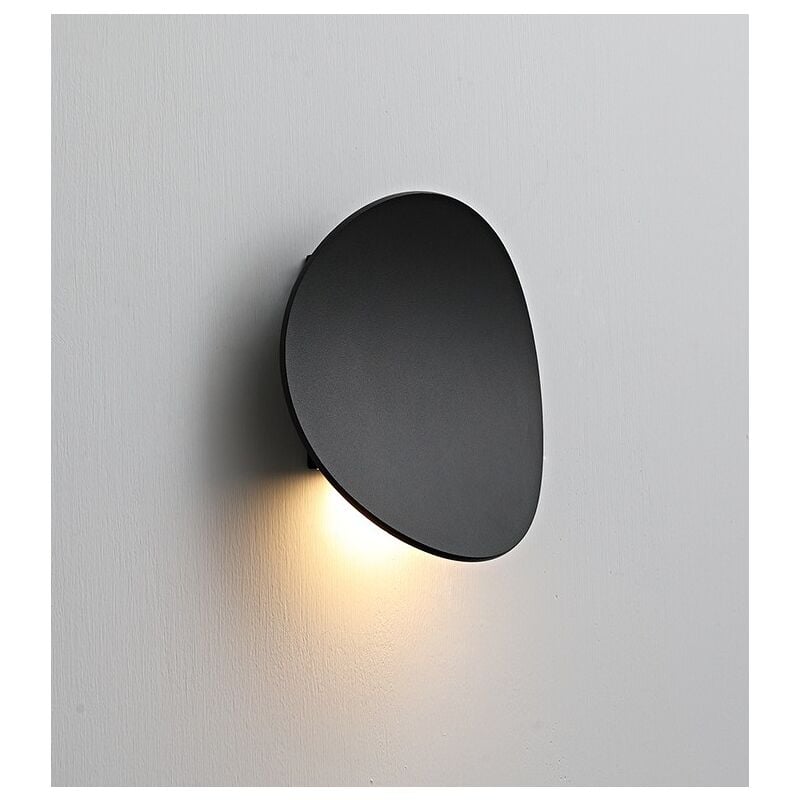 Applique Murale D'Intérieur Nordique Noire Applique Murale Led Moderne Applique Murale Pour Salon, Bureau, Chambre à Coucher, Balcon, Blanc Chaud