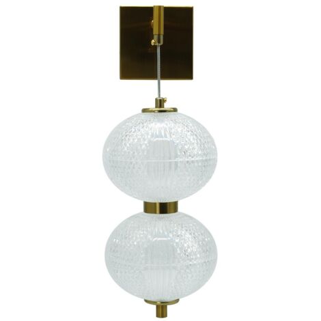 Applique murale dorée 2 globes LED 30W Amerilla IdeaLED