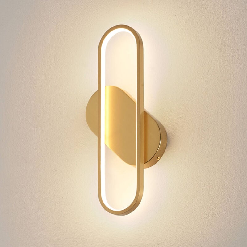 Kosilum - Applique murale dorée ovale design - Evelia