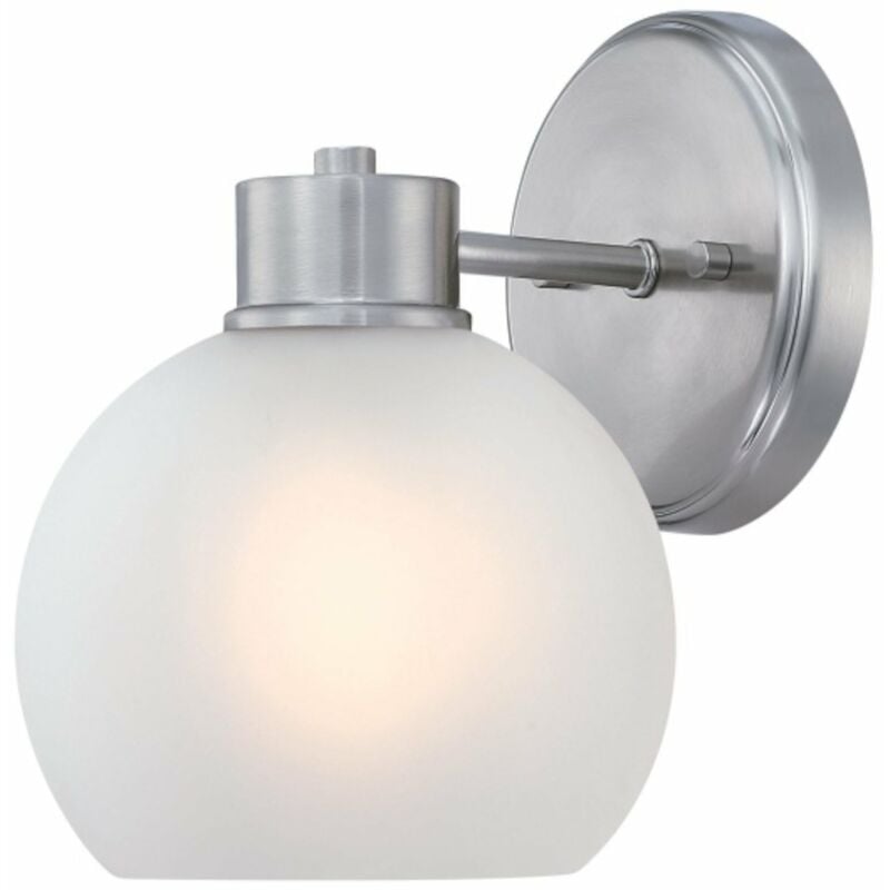 Applique murale Dorney Nickel / Opale 1 Ampoule