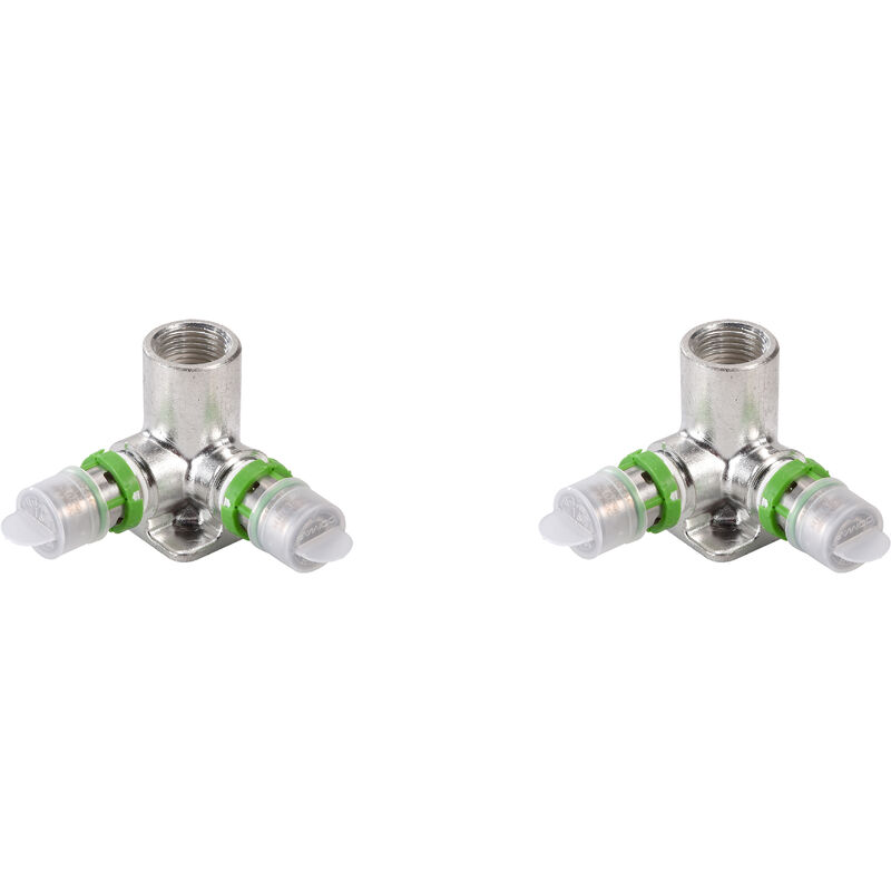 Comap - Applique murale métallique à sertir double femelle pour tubes multicouche - 16x2-1/2-H35 - Vendus par 2 - Raccords MultiSkin - 7471DGW161216