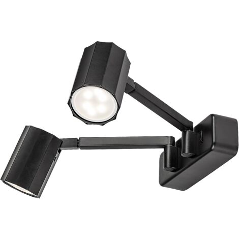 Applique murale double noir GU10 orientable Karter Rabalux