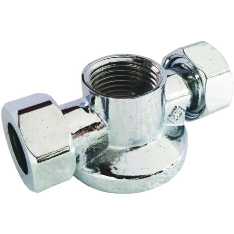 Applique murale double nue avec écrou pour collet battu Ø14 - F1/2