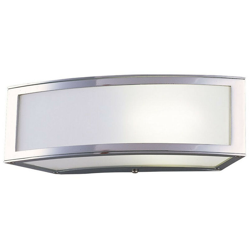 Inspired Mantra Duna GU10 Applique Murale 1 Lumière L1/SGU10, Chrome Poli/Acrylique Blanc, Lampes cfl incluses