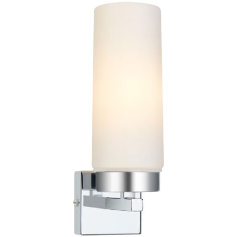 Applique murale E14 IP44 chromée verre opale - Markslöjd - Stella