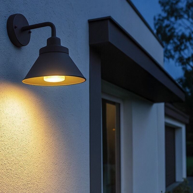 Applique murale E27 nara Gris anthracite IP44