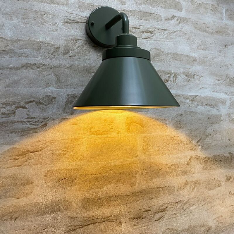 Image of Arum Lighting - Lampada da parete E27 nara Verde kaki IP44