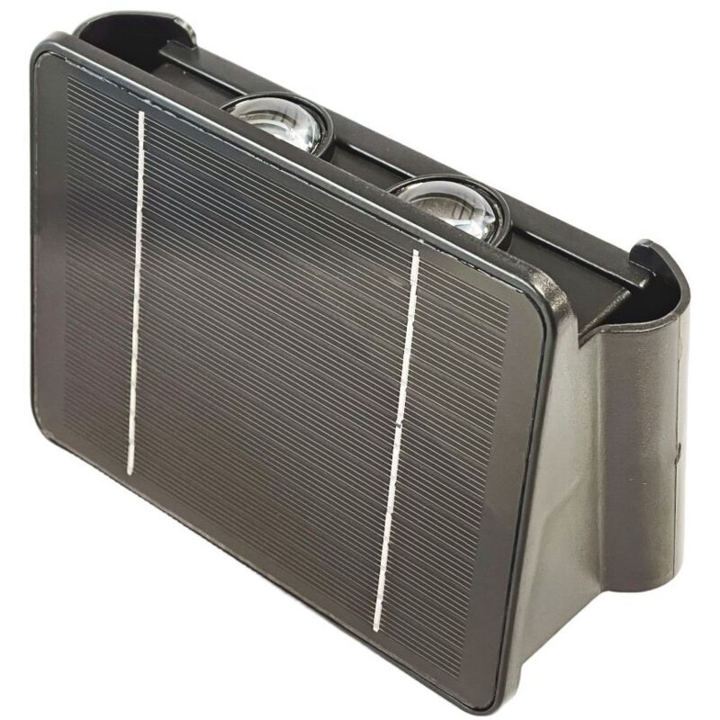 Applique solaire led rechargeable à 4 led avec capteur crépusculaire (4W 3000K 200lm) IP65 couleur noire
