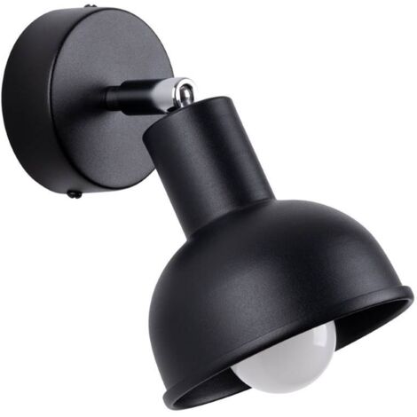 Applique murale ELBA noire dôme rond E27 15W Sollux