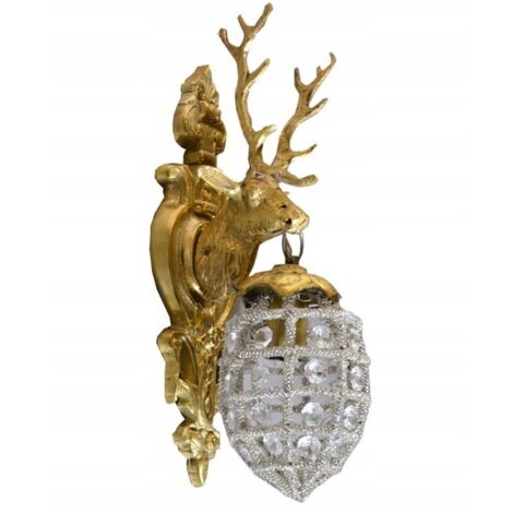 Applique murale élégante en laiton Golden Deer Glamour