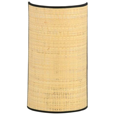 Applique murale Emibig ASTON rattan noir E14 10W 32cm