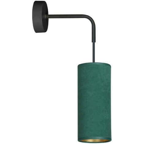 Applique murale Emibig Bente verte/noire E27 1L 100 cm