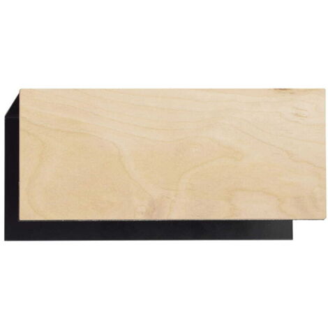 Applique murale Emibig CARLO nordique noir/bois E27 15W