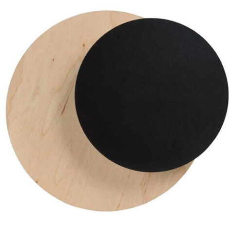 Applique murale Emibig Circle 1xG9 noir/bois clair 20cm