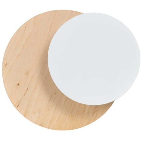 Applique murale Emibig Circle blanc/bois clair G9 22cm