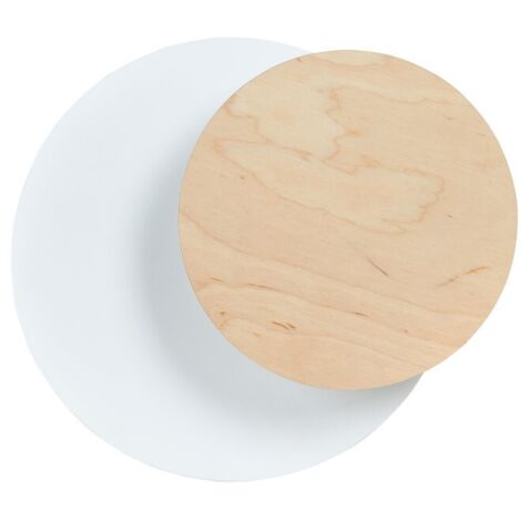 Applique murale Emibig Circle bois clair blanc G9 20cm