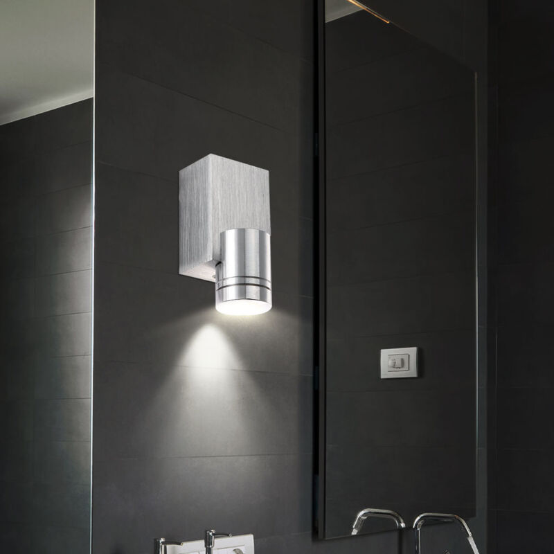 Globo Lighting - Applique murale en aluminium, applique murale moderne pour couloir, brossé, led 1W 80Lm blanc chaud, LxPxH 4,5 x 4 x 8,3 cm