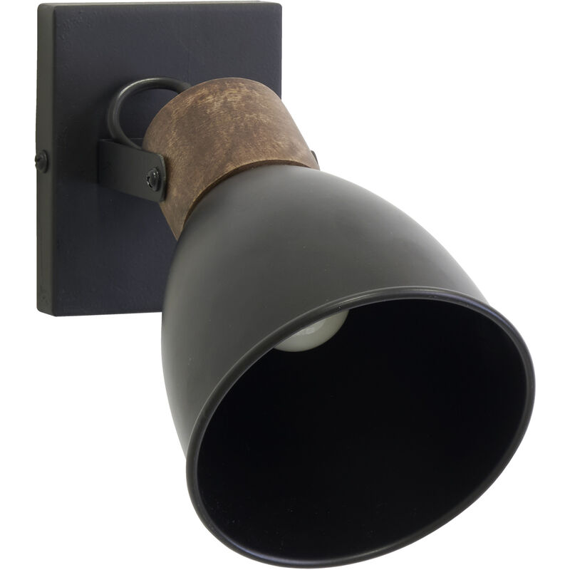 Aubry Gaspard - Applique murale en bois de manguier et métal 1 lampe