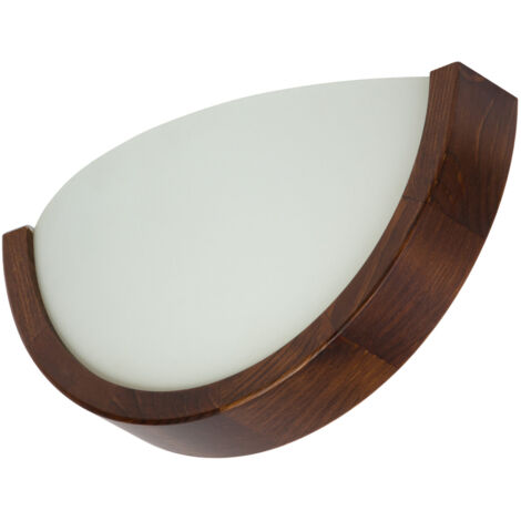 Applique murale en bois ORION 275, semi-plafonnier, couleur noyer