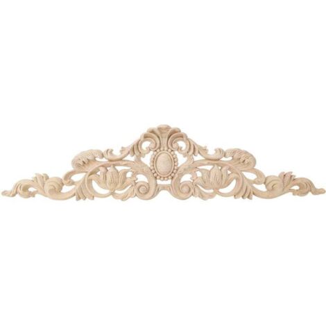 Applique murale en bois style européen – 50 x 12 cm – décoration intérieure et extérieure pour meubles, façades et cour