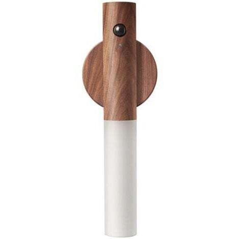 Applique Murale en Bois, Veilleuse d'intérieur avec détecteur de mouvement, Applique Murale à Batterie Rechargeable Sans fil avec Interrupteur pour Chambre, Couloir, Escalier