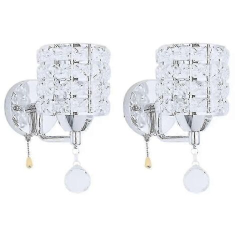 Applique murale en cristal pour chambre, lampe de chevet, salon, entrée, style simple
