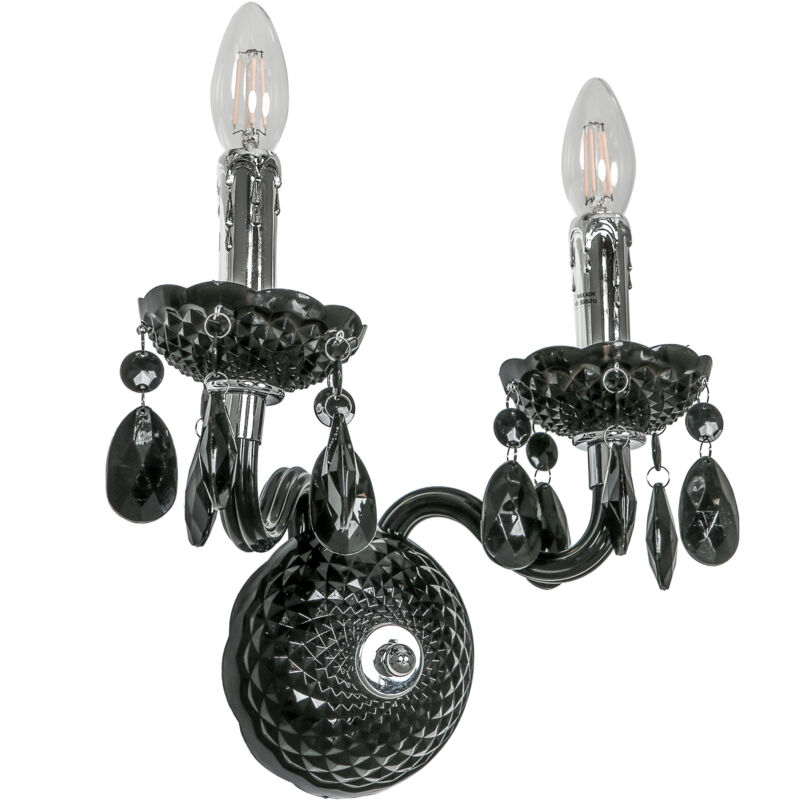 Applique murale Whiz 2xE14 métal noir A.90690/2BL Italux