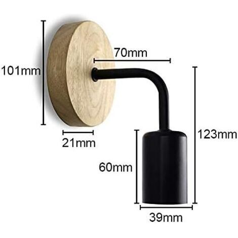 Applique murale en fer forgé de couloir de chevet de chambre à coucher minimaliste moderne noir applique murale à 7 caractères - sans ampoule