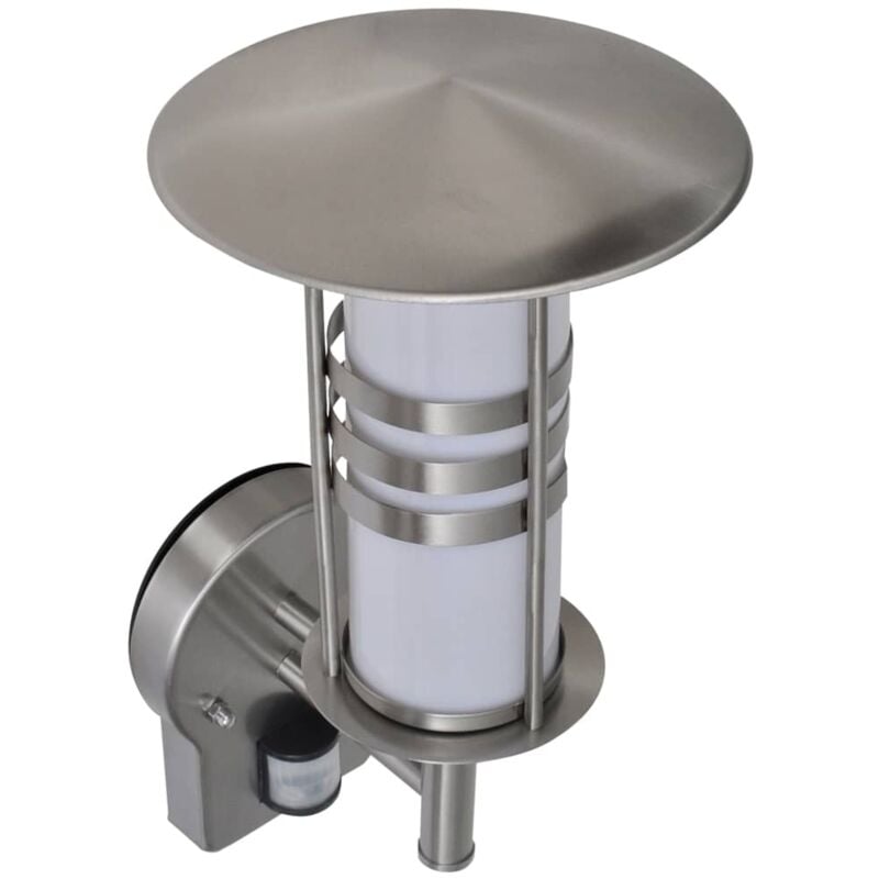 Lampe murale avec capteur Acier inoxydable Forme de pagode Vidaxl