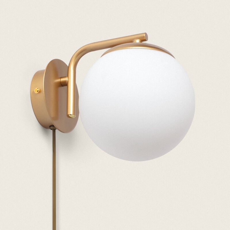 Ledkia - Applique Murale Métal et Verre Moonlight Cosmic Doré