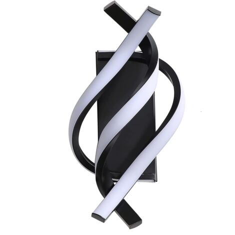 Applique murale en métal - noir - lumière chaude - sticker mural moderne