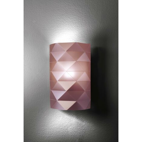 Applique Murale en Métal Rose Cm. 22 x 11 x 32h