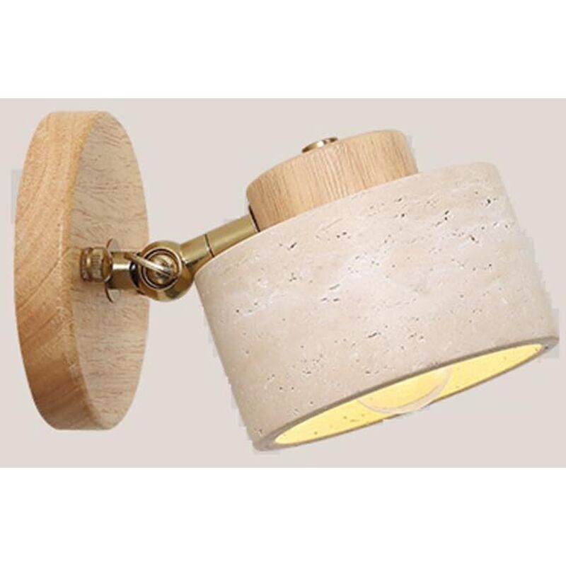 Applique Murale en Pierre Naturelle réglable en marbre pour Salle de Bain, Lampe Murale Rustique câblée de Ferme, éclairage Mural Moderne du Milieu