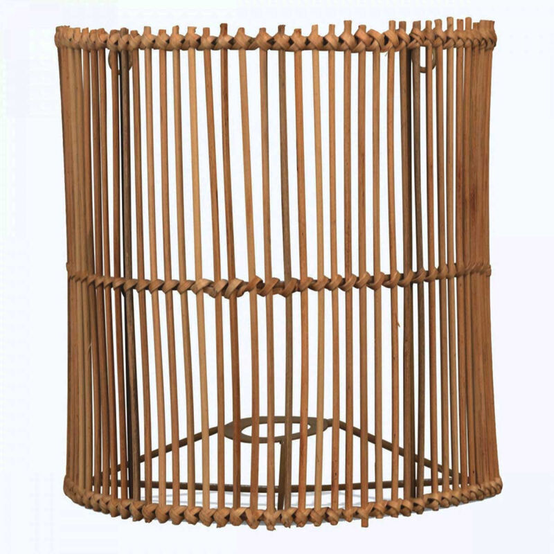 Applique murale en rotin naturel foncé modèle Cabane