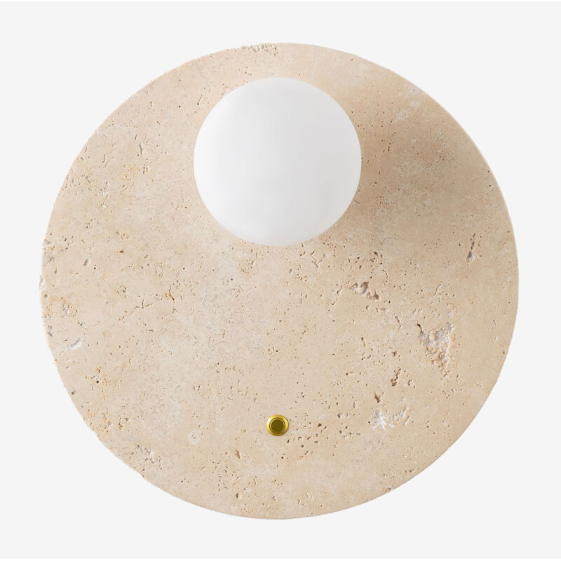 Sklum - Applique en travertin avec boule de cristal Davise