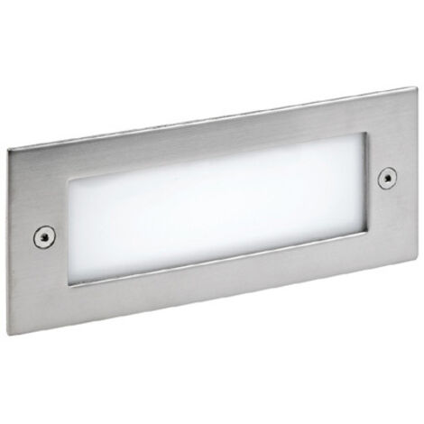 applique murale encastrée - aric dino - a led - 1.5w - 5000k - inox - aric 0514