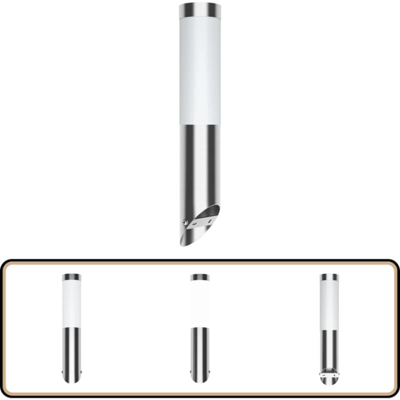 Vidaxl - Applique murale étanche Acier inoxydable 60 w - Applique Murale Extérieure - Éclairage Extérieur - Luminaire Jardin - Inox - Argent