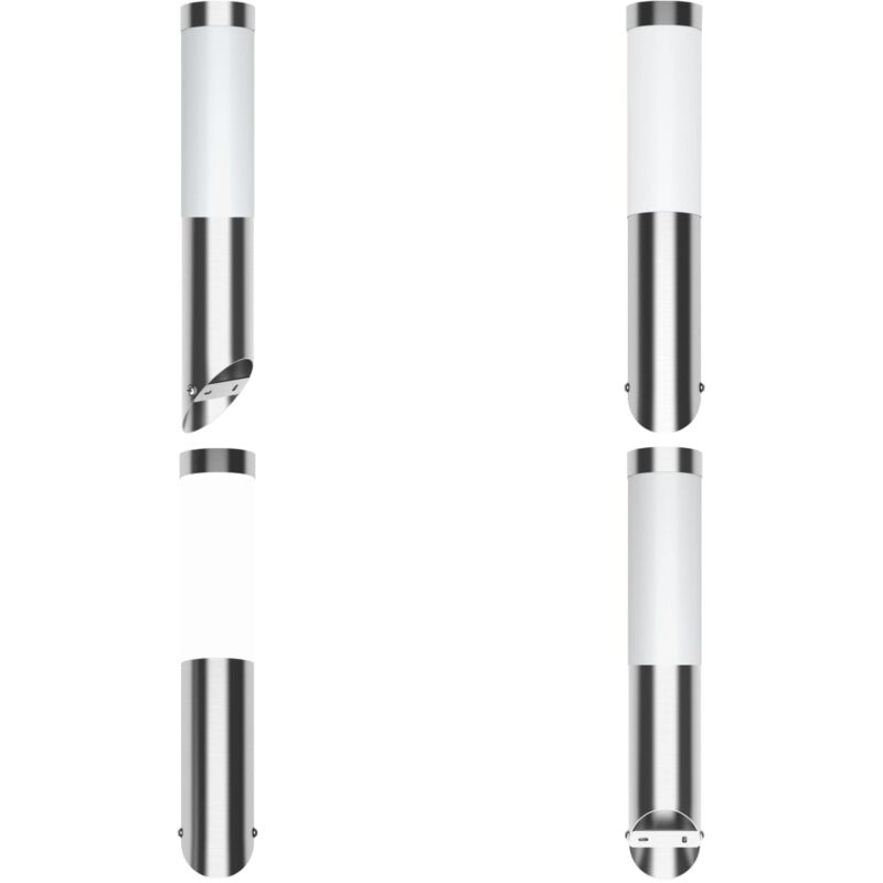 Applique murale étanche Acier inoxydable 60 w - Applique Murale Extérieure - Éclairage Extérieur - Luminaire Jardin - Inox - Argent - Home & Living