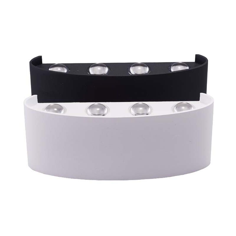 Applique Murale Étanche en Aluminium - 8LED 8W AC85-265V, Lumière Chaude, Simple et Créative