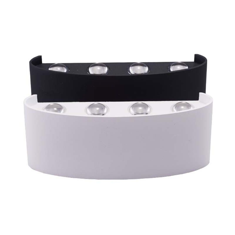 Applique Murale Étanche en Aluminium - 8LED 8W AC85-265V, Lumière Chaude, Simple et Créative