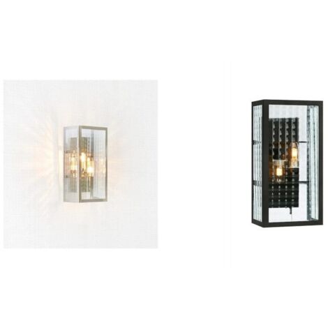 Applique murale etanche metal et verre martele chrome - markslojd - fulham 42248409 42248409 42248409 42248409