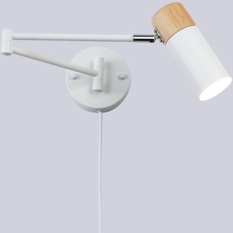 Applique murale extensible avec prise "Logan" - Blanc