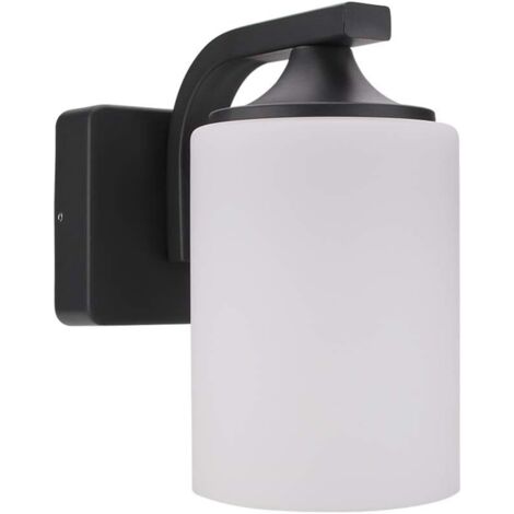 Applique Murale Exterieur, Gris Anthracite Aluminium E27 Lanterne en Verre Eclairage Exterieur, Étanche Luminaire Lumiere Lampe Exterieur pour Jardin, Cour, Patio, Balcon, Terrasse, Garage