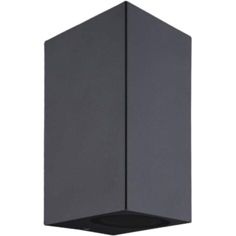 Applique Murale Exterieur, Gris Anthracite Aluminium Up Down Eclairage Exterieur, Étanche Luminaire Lumiere Lampe Exterieur pour Jardin, Cour, Patio, Balcon, Terrasse, Garage