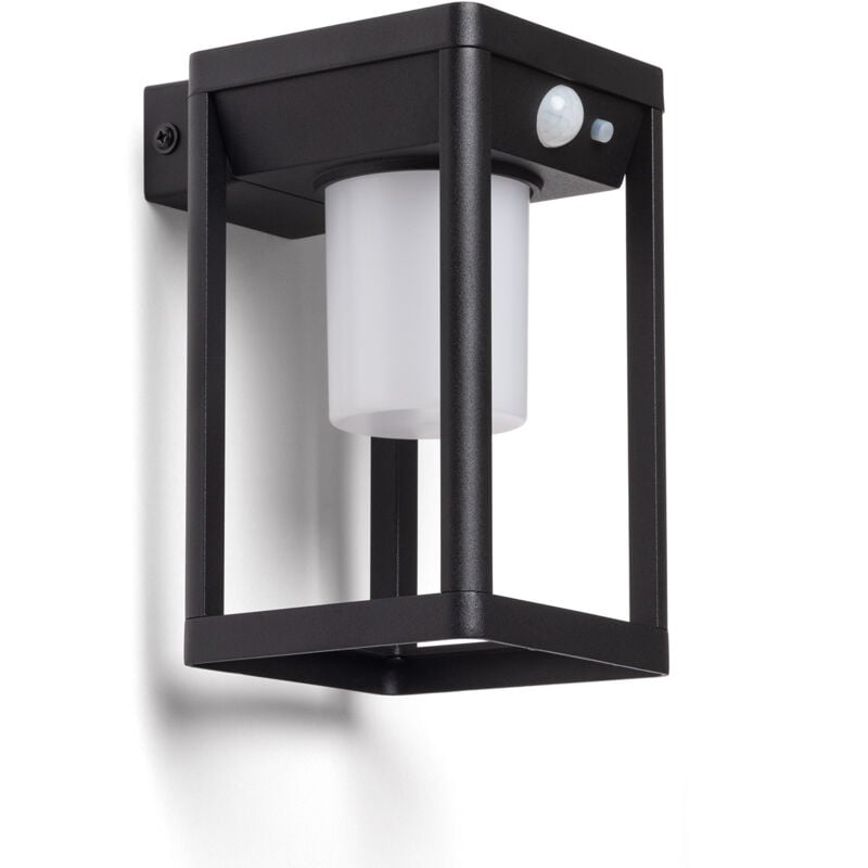 Applique Murale Extérieur Solaire led 2.5W Aluminium avec Détecteur de Mouvement Devah Noir