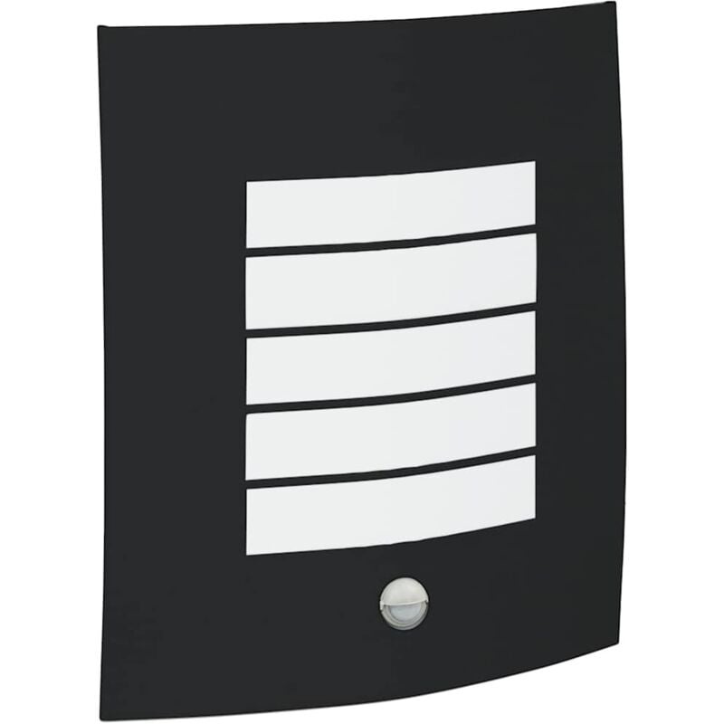 Vidaxl - Lampe Murale Extérieure avec Capteur 2 pcs Acier Inoxydable Noir IP44