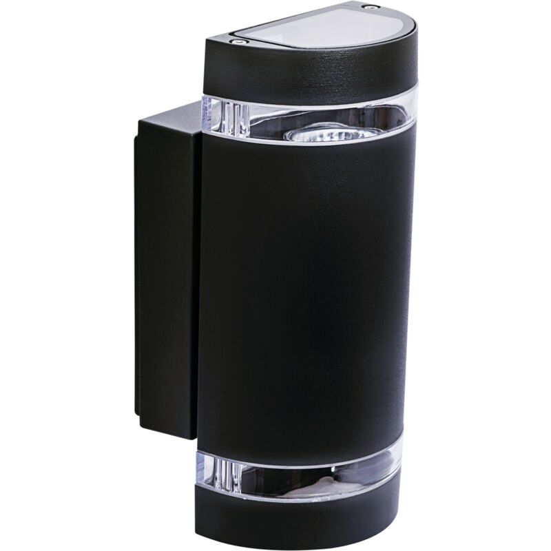 Applique murale extérieure 2xGU10 arrondie Noire