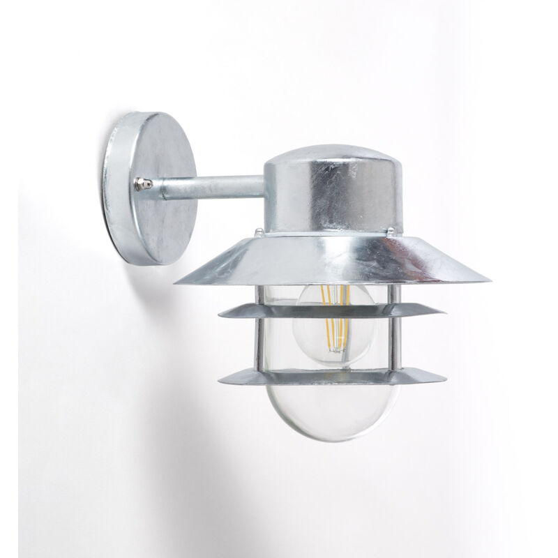 Applique Murale Extérieure Acier Galvanisé Coastal Stage Argent