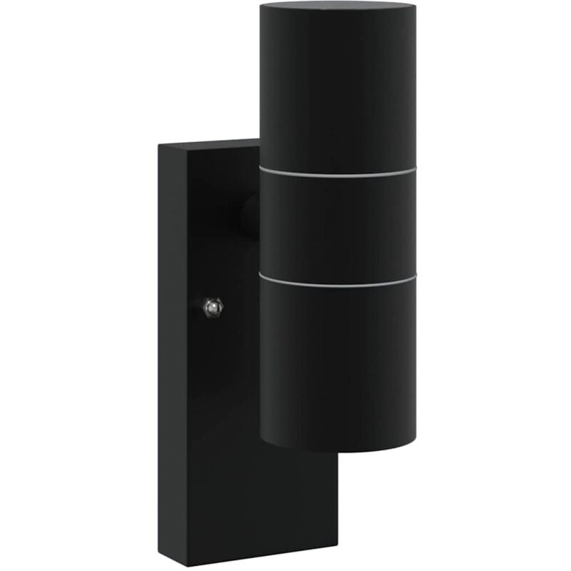 Vidaxl - Applique Murale Extérieure Noire Acier Inoxydable IP44