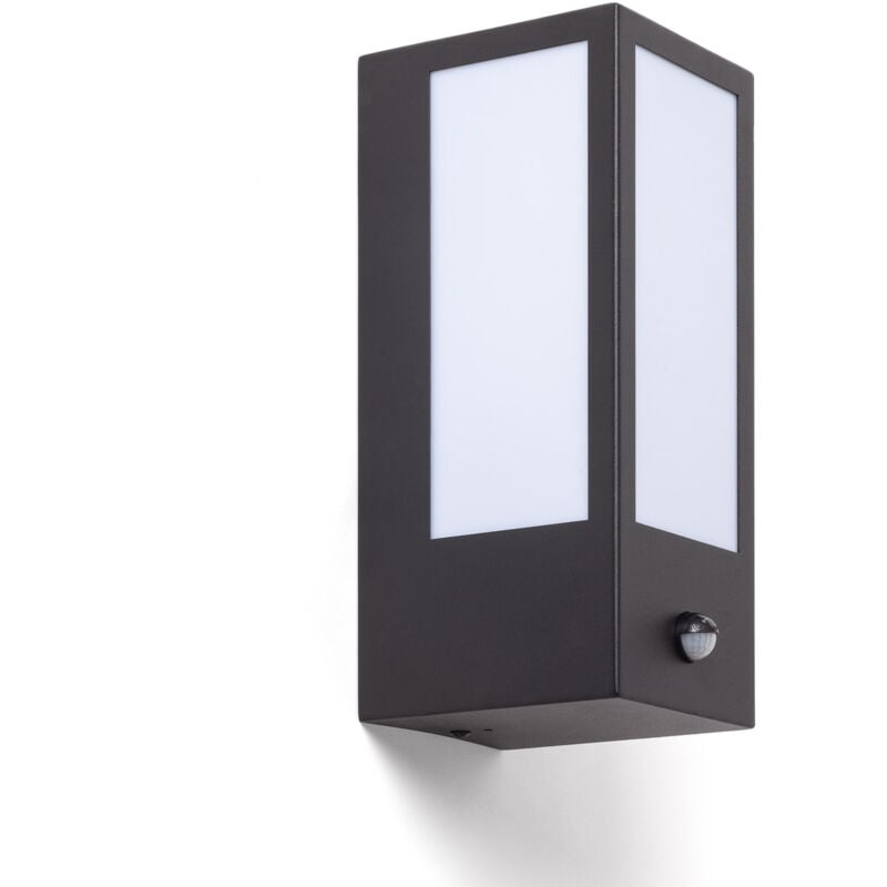 Applique Murale Extérieure Acier Inoxydable avec Détecteur de Mouvement Gakom Opal Noir